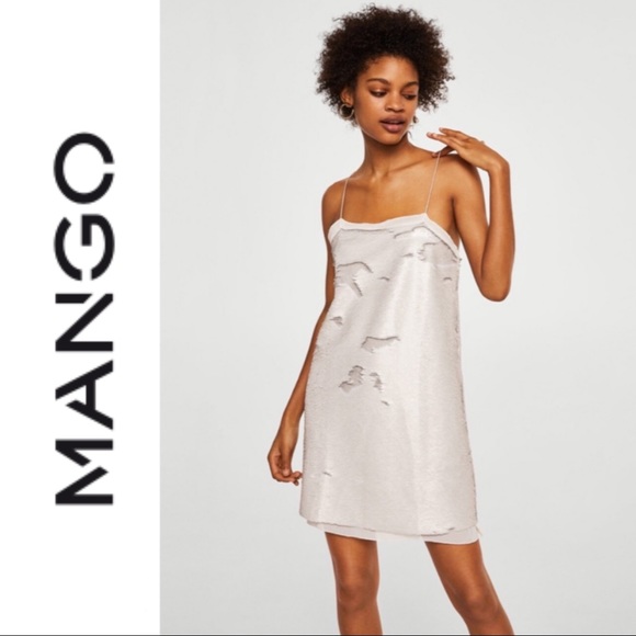mango silver dress